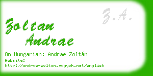 zoltan andrae business card